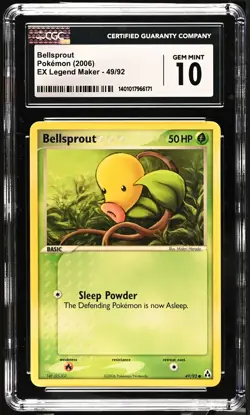 2006 Pokemon EX Legend Maker - Bellsprout #49/92 CGC 10 GEM MINT - Image 2