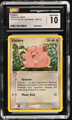 2004 Pokemon Vintage EX Fire Red & Leaf Green Clefairy 🌸#59 CGC 10 GEM MINT 💎✨ - Image 1