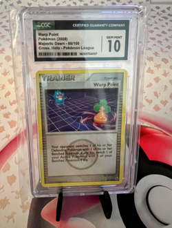 Pokemon League 2008 Warp Point #88 Crosshatch-Holo Majestic Dawn CGC GEM MINT 10 - Image 1