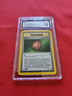 GEM MINT Pokemon: Berry #99/111 1st Edition Neo Genesis 2000 - CGC 10 - A60 - Image 3