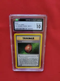 GEM MINT Pokemon: Berry #99/111 1st Edition Neo Genesis 2000 - CGC 10 - A60 - Image 4