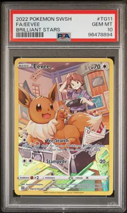 Pokemon TCG - Eevee Full Art TG11/TG30 - Brilliant Stars - PSA 10 - Image 1