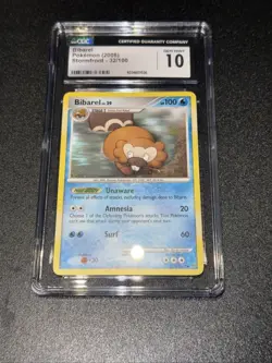 2008 Pokemon Stormfront #32/100 Bibarel CGC 10 Gem Mint - Image 1