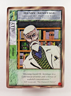 Henry Armitage - Mythos CCG card (1996 Chaosium) UC Ally, Arkham Cthulhu - Image 1