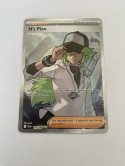 N’s Plan 163/086 Full Art Black Bolt Ultra Rare (Ns) Pokemon TCG Card - Image 1