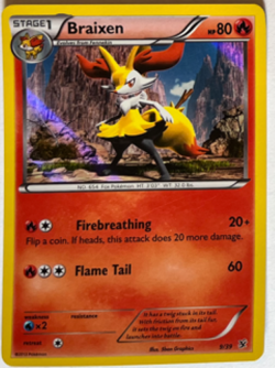 Braixen 9/39 - XY Kalos Trainer Kit - Pokemon Card TCG - LP - Image 1