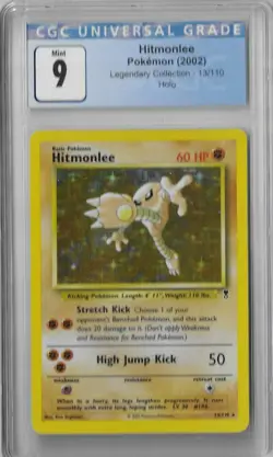 CGC 9 Mint Hitmonlee 13/110 Legendary Collection Pokemon TCG Card - Image 1