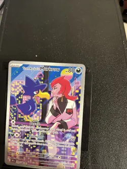 Pokemon TCG Destined Rivals Team Rockets Murkrow Card 200/182 IR Mint Condition - Image 4