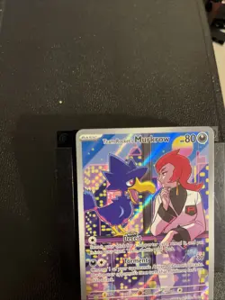 Pokemon TCG Destined Rivals Team Rockets Murkrow Card 200/182 IR Mint Condition - Image 5