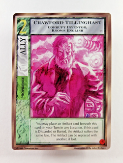 Crawford Tillinghast - Mythos CCG card (1996 Chaosium UC Ally Providence Cthulhu - Image 1