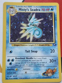 Misty's Seadra (Prerelease) 009/132 Wotc Promo Holo Pokemon Tcg Card - Image 1