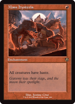 Mass Hysteria (Retro Frame) FOIL Innistrad Remastered PLD Rare CARD ABUGames - Image 1