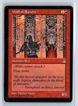 (3X) Wall of Razors Stronghold Uncommon - MTG Magic the Gathering Card - Image 1