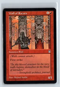 (3X) Wall of Razors Stronghold Uncommon - MTG Magic the Gathering Card - Image 5