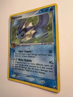 Vaporeon 19/115 Unseen Forces Holo Pokemon Card MP - Image 3