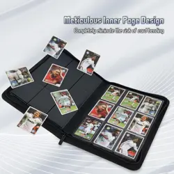 HUGE 540 Card PU Leather Binder with Zipper, 9-Pocket for TCG, MTG, Sports - Image 4