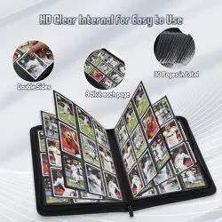 HUGE 540 Card PU Leather Binder with Zipper, 9-Pocket for TCG, MTG, Sports - Image 5
