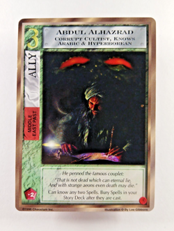 Abdul Alhazrad - Mythos CCG card (1996 Chaosium) UC Ally, Middle East Cthulhu - Image 1