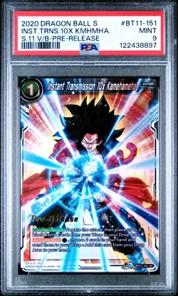 Dragon Ball Super Card Son Goku Instant Transmission Pre-Release FOIL BT11 PSA 9 - Image 1