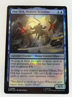 MTG magic 1x Doc Ock, SInister Scientist FOIL (M/NM) Marvel's Spider-Man - Image 1