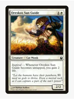Oreskos Sun Guide | BNG | Cat & Monk Tribal | MTG Pauper EDH Lifegain | NM - Image 1