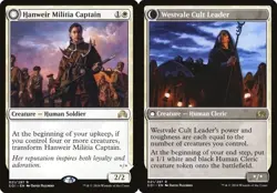 2x Hanweir Militia Captain // Westvale Cult Leader Shadows over Innistrad LP MTG - Image 1
