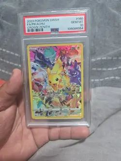 2023 Pokemon Crown Zenith Pikachu 160 Full Art Secret Rare PSA Gem Mint 10 - Image 1