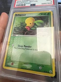 Pokemon PSA 9 MINT Bellsprout 49/92 Legend Maker Reverse Holofoil 2006 S#7826 - Image 4