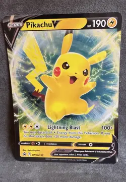 Pikachu V SWSH198 SWSH: Sword & Shield Promo Cards Holo Pokemon TCG Near Mint - Image 1