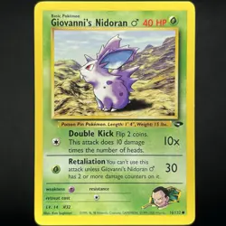 Pokemon TCG Gym Challenge Giovanni's Nidoran M Non Holo Common 76/132 NM - Image 1