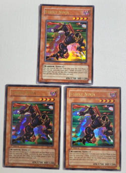 YuGiOh TCG 2 x 1st 1 x Unlimited Strike Ninja IOC-EN007 Ultra Rare 2004 MP/LP - Image 1