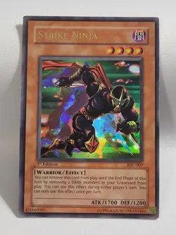 YuGiOh TCG 2 x 1st 1 x Unlimited Strike Ninja IOC-EN007 Ultra Rare 2004 MP/LP - Image 3