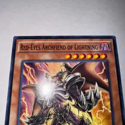 LDK2-ENJ03 Red-Eyes Archfiend Of Lightning Common 1996 1st Edition Yugioh Card - Image 4