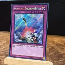Yugioh Compulsory Evactuation Device LCJW-EN295 Secret Rare 1stEd NM +BONUS HOLO - Image 1