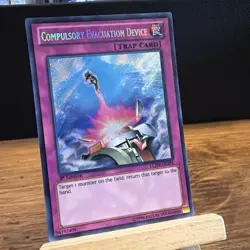 Yugioh Compulsory Evactuation Device LCJW-EN295 Secret Rare 1stEd NM +BONUS HOLO - Image 2
