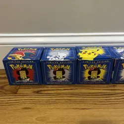 New Sealed Pokemon 23k Burger King Gold Plated Trading Card Set Blue Lot Of 6 - Image 5