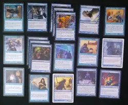 MTG Magic the Gathering: 💧 33 Card Mono-Blue Wizard Lot from 16 sets 💧 ﴾LP+﴿ - Image 1