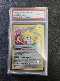 2020 Pokemon Jirachi Vivid Voltage PSA 10 GEM MT Card - Image 1