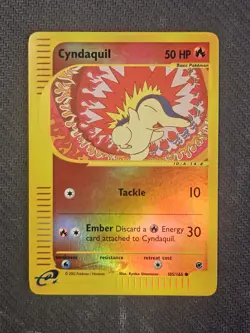 Cyndaquil Reverse Holo 105/165 Expedition 2002 English Pokemon Card Light Play - Image 1