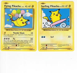 Pokemon Cards XY Evolutions Surfing Pikachu AND Flying Pikachu - Image 1