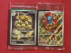 SEALED Riolu and Alakazam Mega Evolution ETB Promo Cards 009 + 010 - Image 1