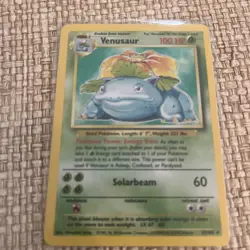 Pokemon TCG Venusaur Holo Rare Card 15/102 Base Set, Unlimited 1999 Vintage - Image 1
