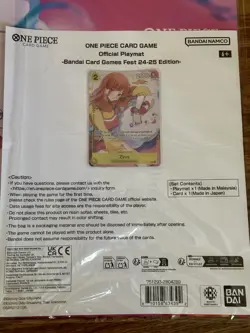 One Piece Playmat Bandai Card Games Fest 24-25 Edition W/ Nami & Zeus Promo Card - Image 2
