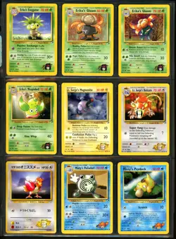 2000 Pokemon GYM HEROES SET Unlimited Edition NON HOLO Cards Collection Lot RARE - Image 3