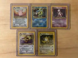 Lot Of 5 Pokemon TCG Holographic Unlimited Base Set Cards - Image 2