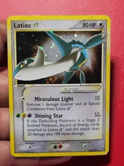 Latios Gold Star Holo Rare Card 106/107 EX Deoxys DMG w/ Swirl - Image 1