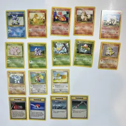 Vintage Lot of x17 Pokemon Common Uncommon Base Set 2 Cards Lp Nm~Mint - Image 1