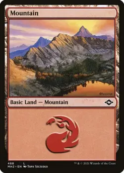 Lot of 20x ETCHED FOIL Mountain #488 Same Art - MH2 Mordern - MTG Magic NM LAND - Image 1