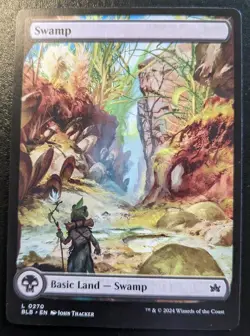 Swamp (Spring Full Art) 0270 BLB Land Bloomburrow Magic: The Gathering - Image 1