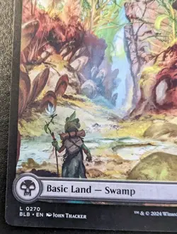 Swamp (Spring Full Art) 0270 BLB Land Bloomburrow Magic: The Gathering - Image 4